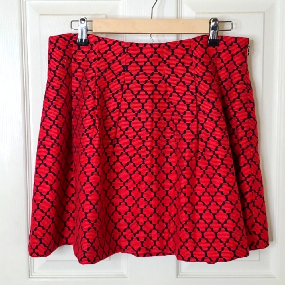 Banana Republic print pleated ruffle skirt